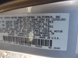 2005 Toyota Tacoma SR5 Silver Extended Cab 4.0L AT 2WD #Z22010